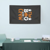 Halloween Boo Crew Spook Pompoen Kat Ontwerp Spandoek (Beurs)