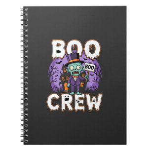 Halloween Boo Crew Zombie Familie Vector Ontwerp Notitieboek