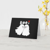 Halloween Boo Cute Ghost Funny Valentijnsdag Kaart (Gele Bloem)