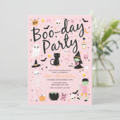 Halloween BOO-DAY Party uitnodiging (Staand voorkant)