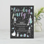 Halloween Boo-day Party uitnodiging (Staand voorkant)
