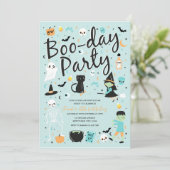 Halloween BOO-DAY Party uitnodiging (Staand voorkant)