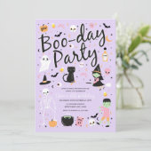 Halloween BOO-DAY Party uitnodiging (Staand voorkant)