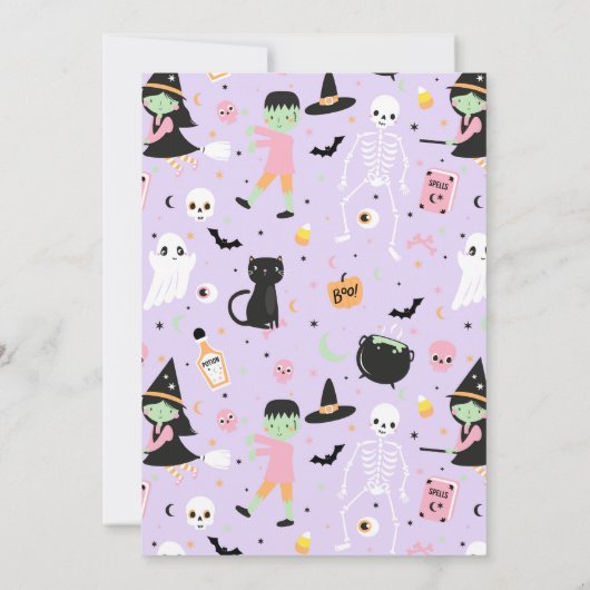 Halloween BOO-DAY Party uitnodiging (Achterkant)