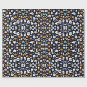 HALLOWEEN BOO EN POMPOEN NAADLOOS PATROON CADEAUPAPIER (Vlak)