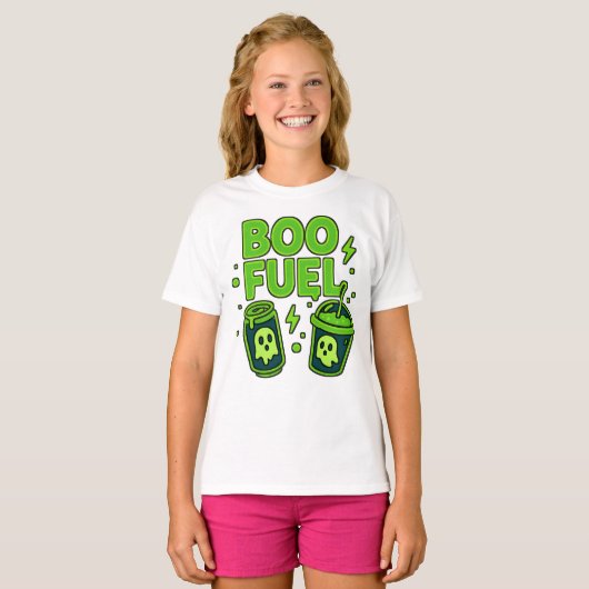 Halloween Boo Fuel Kleding Spooky Outfit Unisex T-shirt (Voorkant volledig)