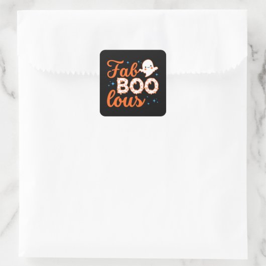 Halloween Boo Funny Vierkante Sticker (Tas)