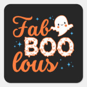 Halloween Boo Funny Vierkante Sticker (Voorkant)