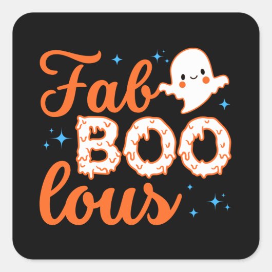 Halloween Boo Funny Vierkante Sticker (Voorkant)