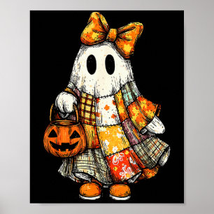 Halloween Boo Geest Patchwork Quiltster Quilten Na Poster