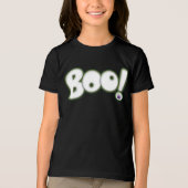 Halloween 'Boo' geest t-shirt met bloedig oog (Voorkant)