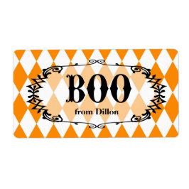 Halloween Boo Gepersonaliseerde Treat Bag Label