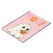 halloween boo ghost and pumpkins notitieboek (Linkerzijde)