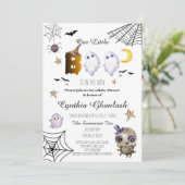 Halloween Boo Ghost Baby shower Kaart (Staand voorkant)