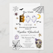 Halloween Boo Ghost Baby shower Kaart (Voorkant / Achterkant)