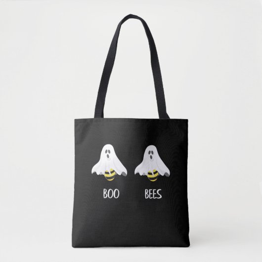 Halloween Boo Ghost bijes Adult Funny Tote Bag (Voorkant)