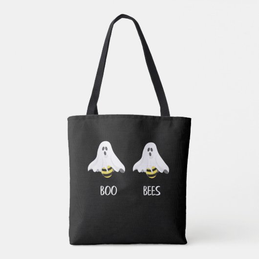 Halloween Boo Ghost bijes Adult Funny Tote Bag (Achterkant)