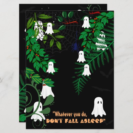Halloween Boo Ghost Ghouls Creepy Gory Dark Night (Voorkant / Achterkant)