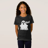 Halloween Boo Ghost Girl's T-Shirt (Voorkant volledig)
