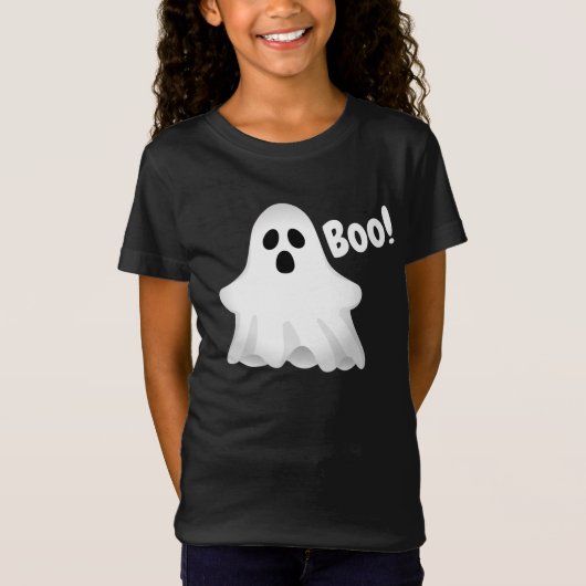 Halloween Boo Ghost Girl's T-Shirt (Voorkant)