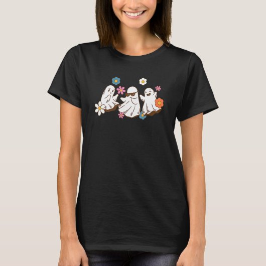 Halloween Boo Ghost Let's Go Ghouls T-shirt (Voorkant)