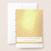 Halloween Boo Ghost Paars en Oranje Squares Folie Kaarten (Met envelop)