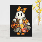 Halloween Boo Ghost Patchwork Quilter Quilting Sew Kaart (Gele Bloem)