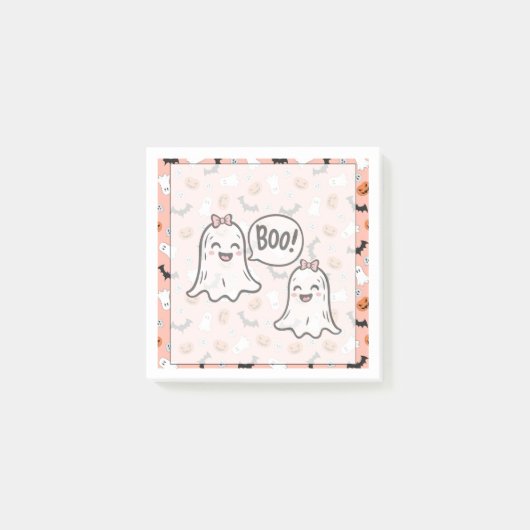 Halloween Boo Ghost Post -it Notes (Voorkant)