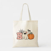 Halloween Boo Ghost Pumpkin Bats Cobweb Tote Bag (Achterkant)