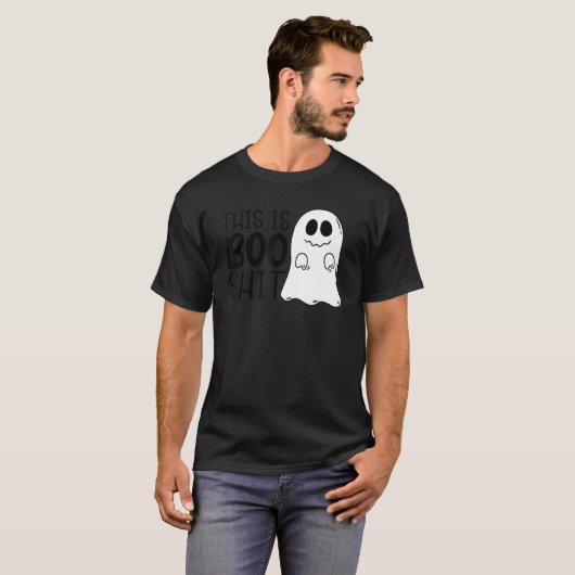Halloween Boo Ghost Quote T-shirt (Voorkant volledig)