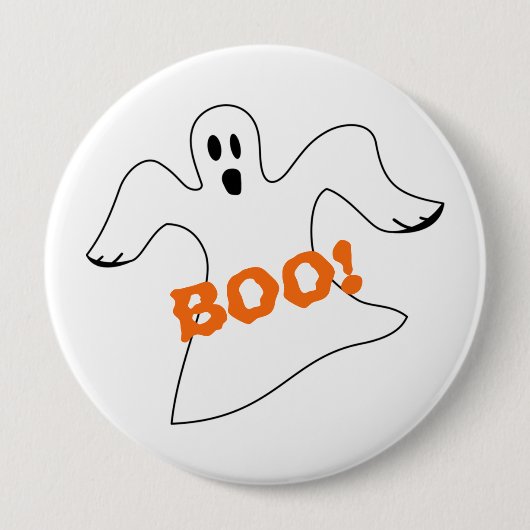 Halloween Boo Ghost Ronde Button 4,0 Cm (Voorkant)