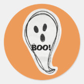 Halloween Boo Ghost Ronde Sticker (Voorkant)
