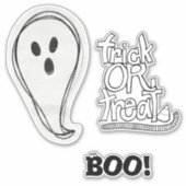 Halloween Boo Ghost Sticker (Voorkant)