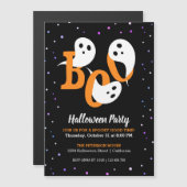 Halloween Boo Ghosts Confetti Invitation Magnet Magnetische Uitnodiging (Voorkant / Achterkant)