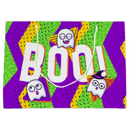 Halloween BOO Ghosts Green Party Bag Groot Cadeauzakje