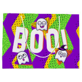 Halloween BOO Ghosts Green Party Bag Groot Cadeauzakje (Achterkant)