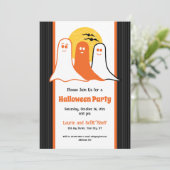 Halloween Boo Ghosts, kinder, familie Kaart (Staand voorkant)