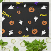 Halloween Boo Ghosts Naadloos Patroon Theedoek (Gevouwen)