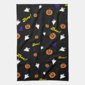 Halloween Boo Ghosts Naadloos Patroon Theedoek (Verticaal)