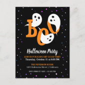 Halloween Boo Ghosts Paarse Confetti Briefkaart (Voorkant)