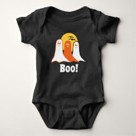 Halloween Boo Ghosts, Zwart, kinder, familie Romper