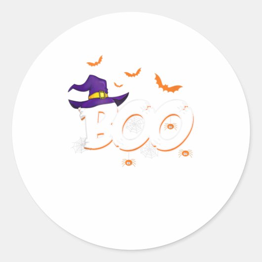 Halloween Boo Gift Witch Pet Spider Trick or treat Ronde Sticker (Voorkant)