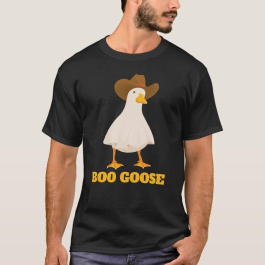 Halloween Boo Goose Funny Ghost Simple Fun T-shirt (Voorkant)