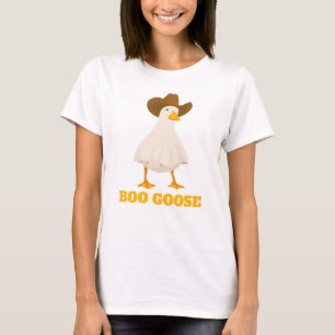 Halloween Boo Goose Funny Schattige Ghost Simple F T-shirt