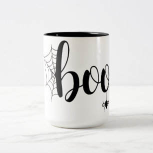 Halloween Boo Grappig Halloween Tweekleurige Koffiemok