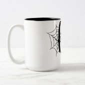 Halloween Boo Grappig Halloween Tweekleurige Koffiemok (Links)