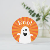 Halloween Boo Happy Ghost Kinder Costume Party Kaart (Staand voorkant)