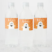 Halloween Boo Happy Ghost Kinder Costume Party Waterfles Etiket (Flessen)