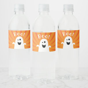 Halloween Boo Happy Ghost Kinder Costume Party Waterfles Etiket
