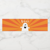Halloween Boo Happy Ghost Kinder Costume Party Waterfles Etiket (Enkel label)